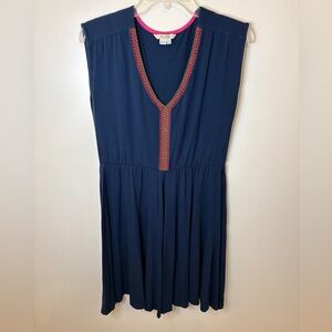 🌷SPRING! Boden Navy Dress with Pink Trim | 8